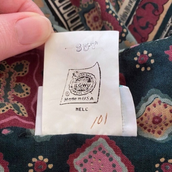 80s 90s Jacket Open Front Multicolor Print 14 Petite - Picture 9 of 9